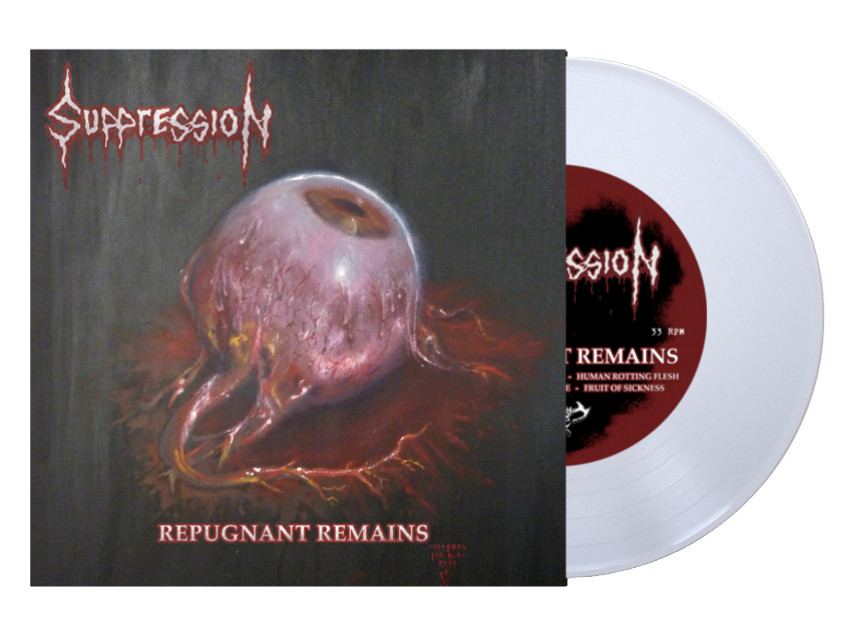 Suppression - Repugnant Remains 7" (white vinyl) - Click Image to Close